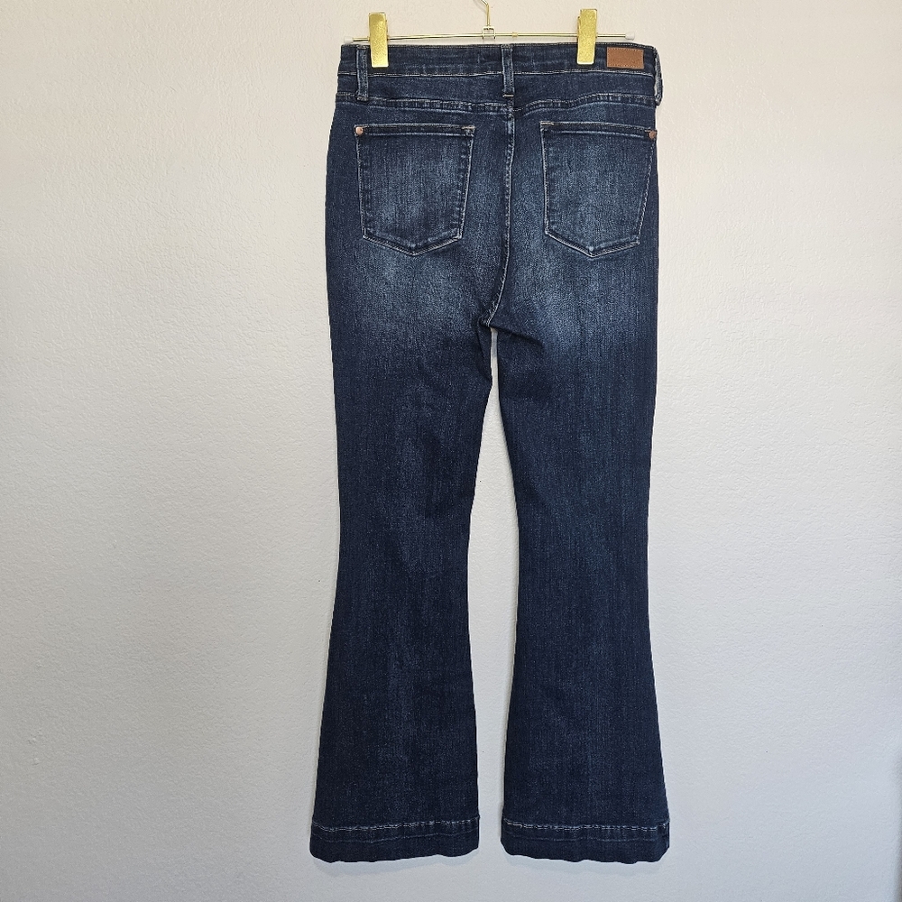 NWOT Judy Blue | Trouser Flare Button Fly Dark Denim Jeans, Womens 13/31 - Picture 7 of 9